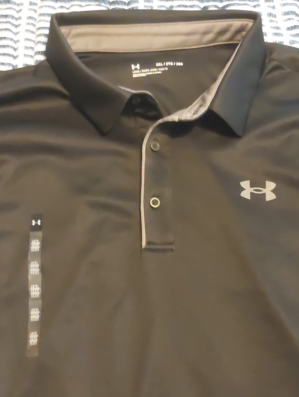 Under Armour Black Polo with Contrast Trim